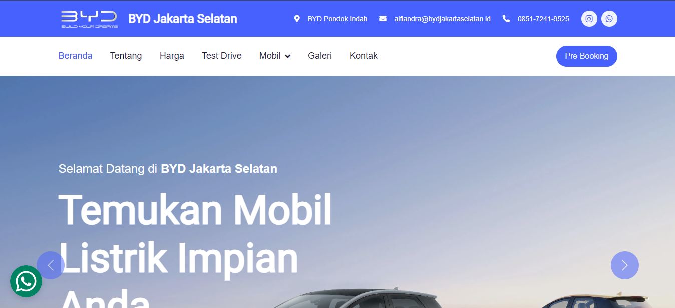 Creation of BYD Car Sales Website - Pondok Indah, South Jakarta (3)